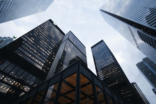 Modern enterprise building and corporate IT infrastructure