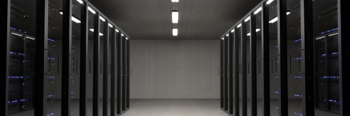Network server racks in a telecom facility